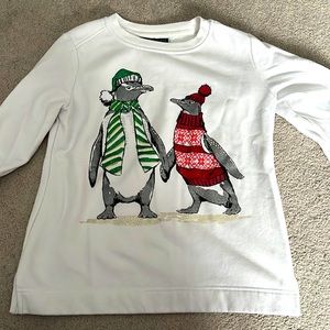 Karen Scott Glitzy penguin sweatshirt